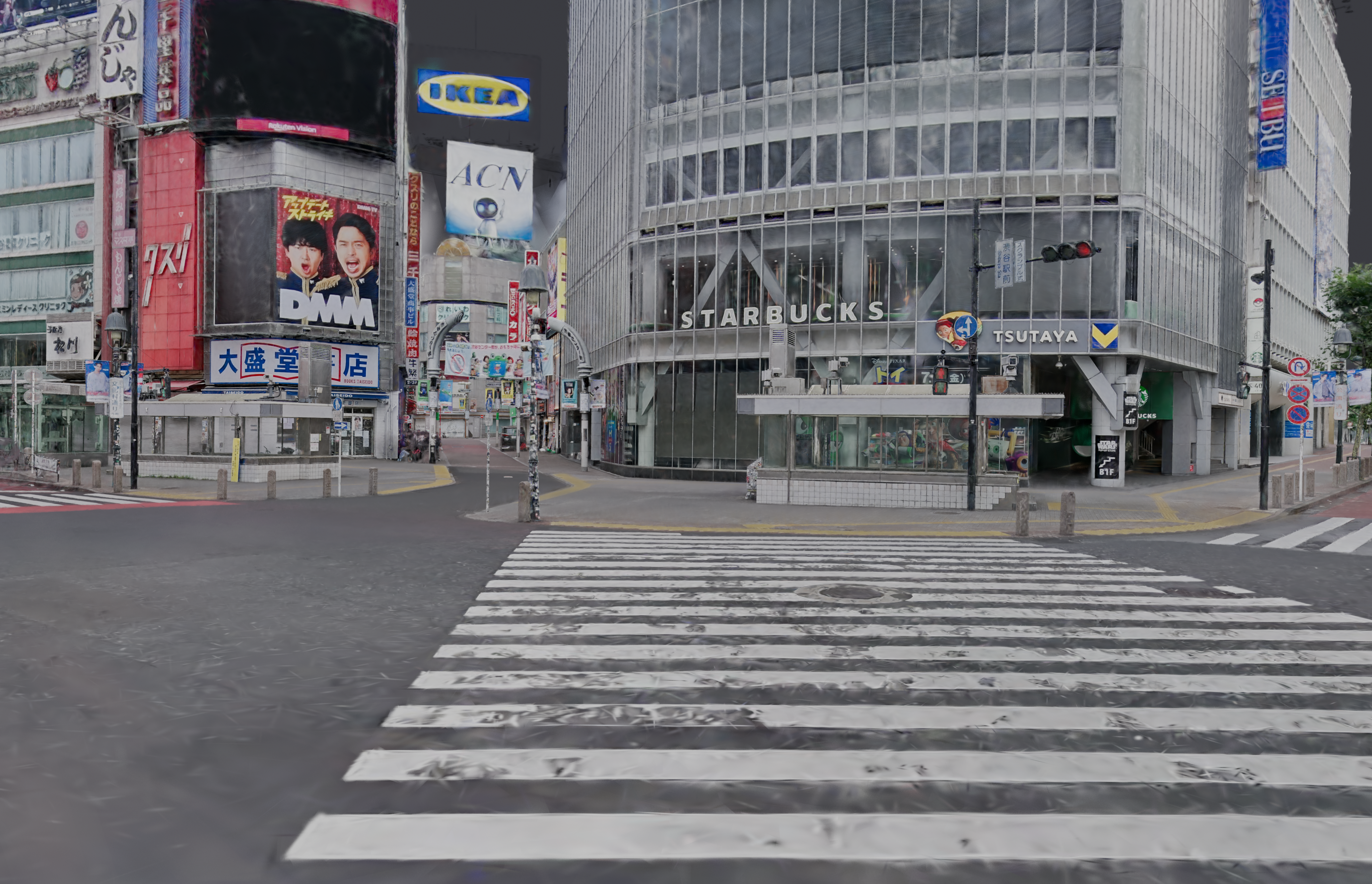入力した3DGSレンダー。
静止画比較はこの画像を共通の入力にしています。